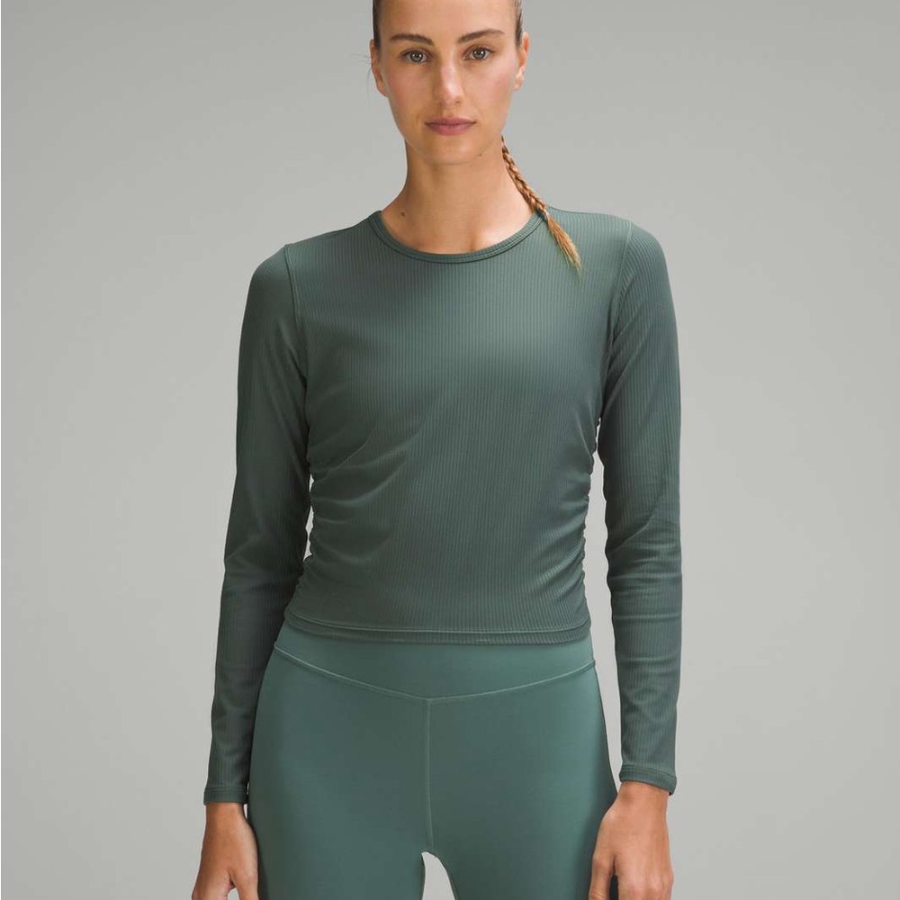 Lululemon All It Takes Ribbed Nulu Long-Sleeve Shirt - Dark Forest
